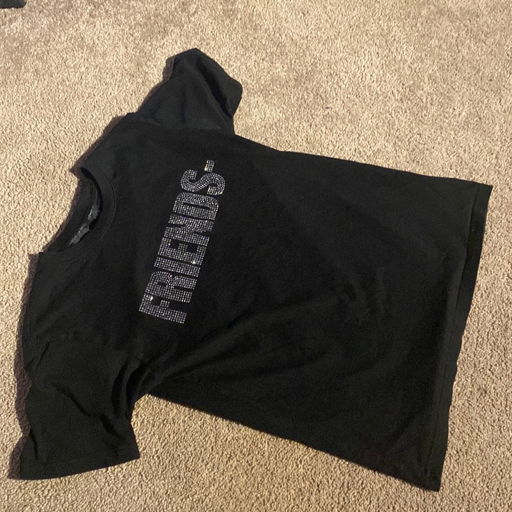 Damaged Vlone rhinestone t-shirt